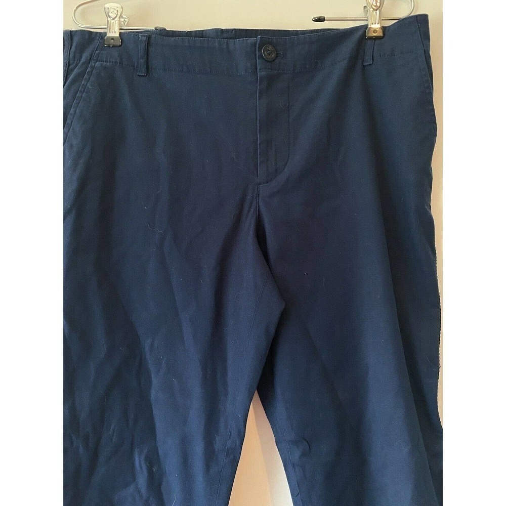 𝅺Lauren Ralph Lauren Co. Sz 12 Capri Pants Casual Blue Flat Front - Picture 4 of 8